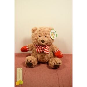 Gigglescape 12'' Brown Bear with Scarf and Mittens Stuffed Animal